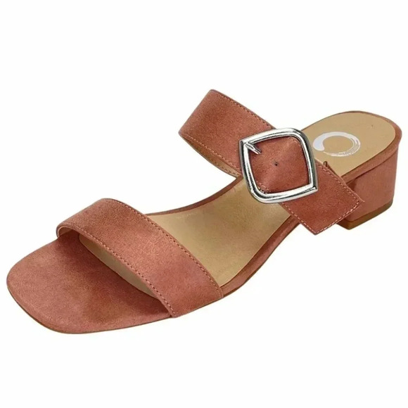 Journee Collection Santana Blush Microsuede Fabric Sandals Size 6M - Picture 1 of 11